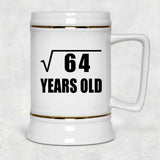 8th Birthday Square Root of 64 Years Old - Beer Stein
