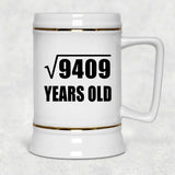 97th Birthday Square Root of 9409 Years Old - Beer Stein