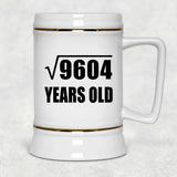 98th Birthday Square Root of 9604 Years Old - Beer Stein