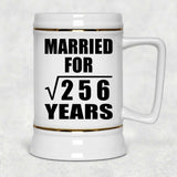 16th Anniversary Married For Square Root of 256 Years - Beer Stein