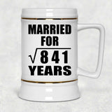 29th Anniversary Married For Square Root of 841 Years - Beer Stein