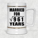 31st Anniversary Married For Square Root of 961 Years - Beer Stein