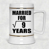 3rd Anniversary Married For Square Root of 9 Years - Beer Stein