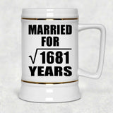 41st Anniversary Married For Square Root of 1681 Years - Beer Stein