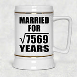 87th Anniversary Married For Square Root of 7569 Years - Beer Stein