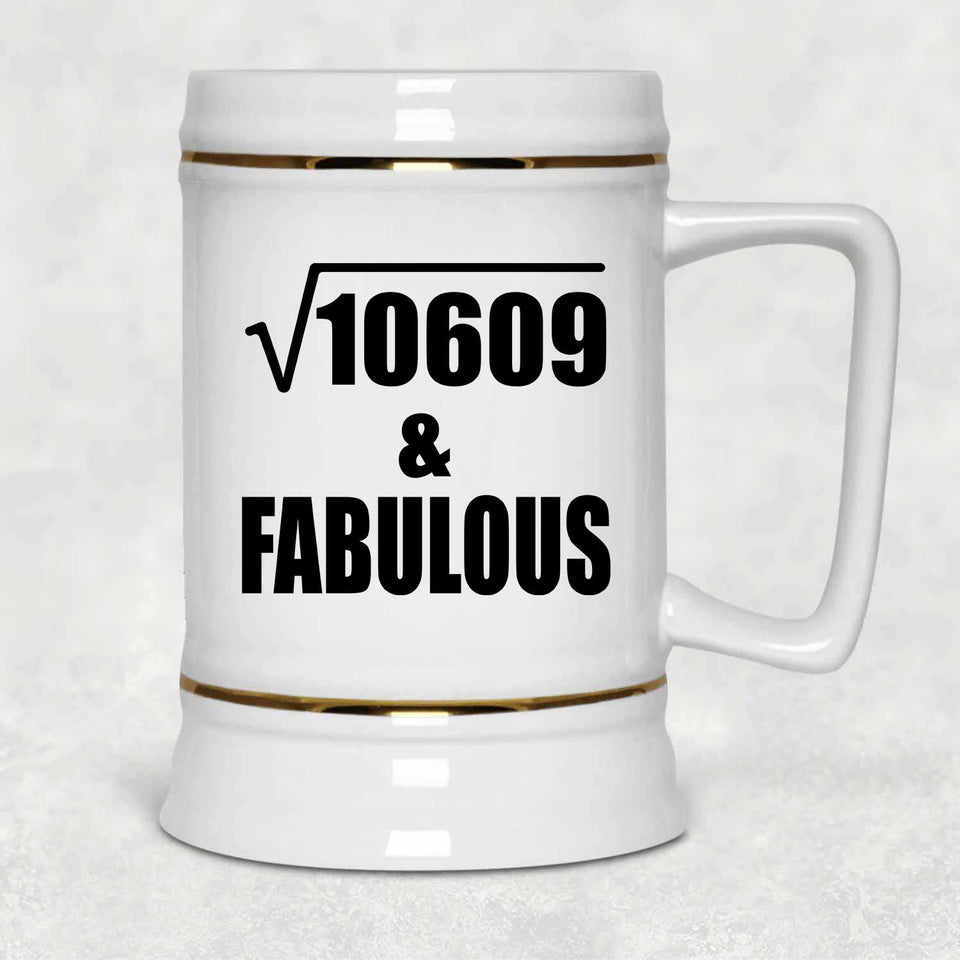 103rd Birthday Square Root of 10609 & Fabulous - Beer Stein