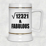 111th Birthday Square Root of 12321 & Fabulous - Beer Stein