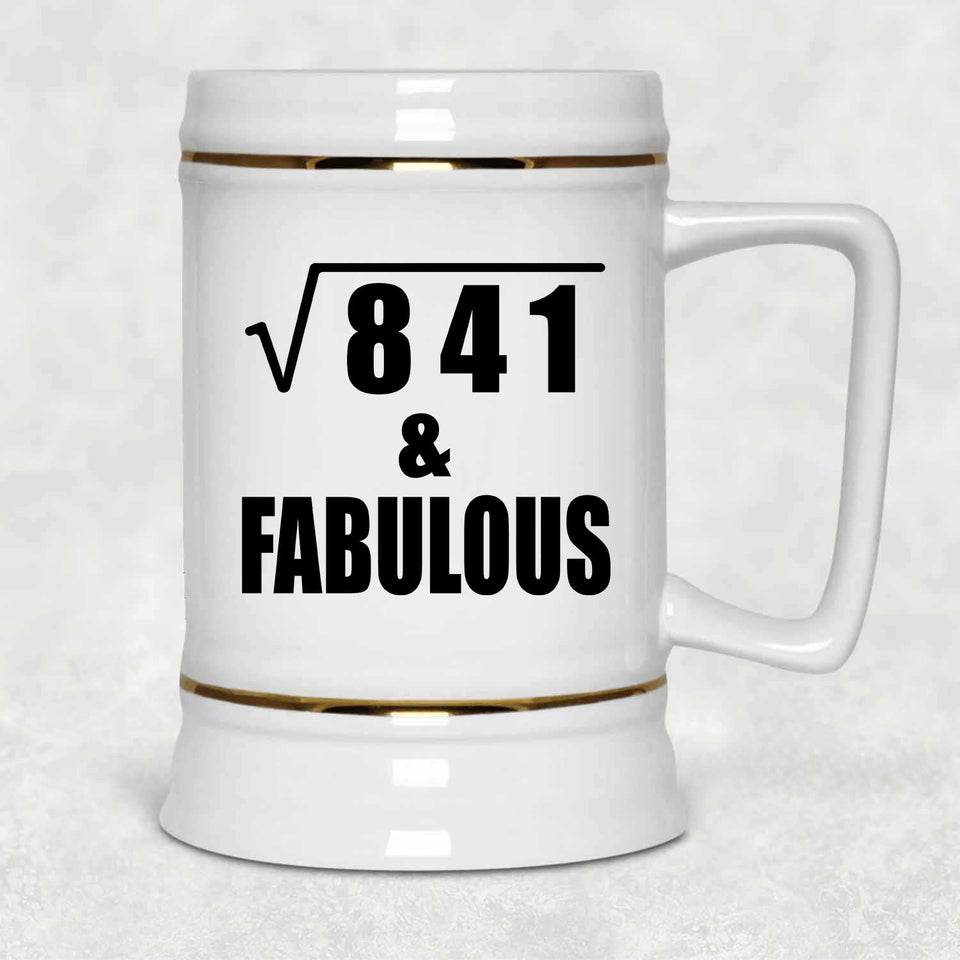 29th Birthday Square Root of 841 & Fabulous - Beer Stein