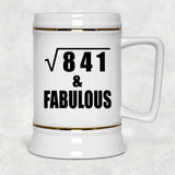 29th Birthday Square Root of 841 & Fabulous - Beer Stein