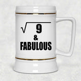 3rd Birthday Square Root of 9 & Fabulous - Beer Stein