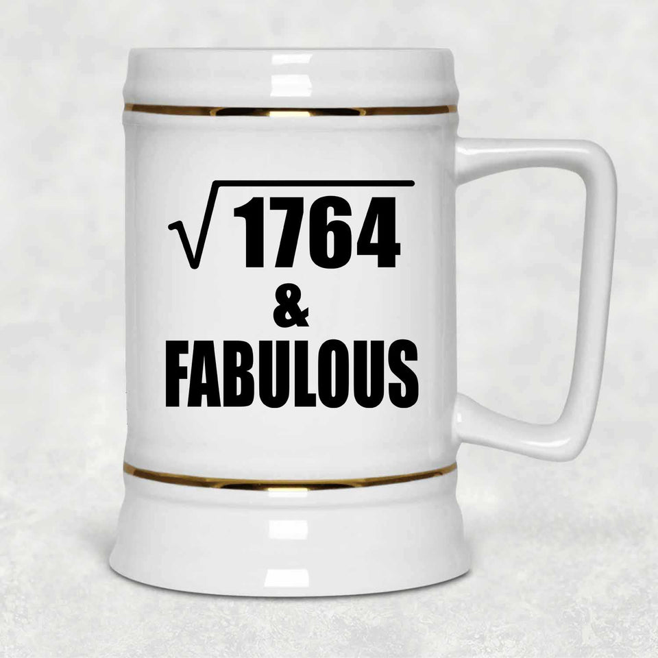 42nd Birthday Square Root of 1764 & Fabulous - Beer Stein