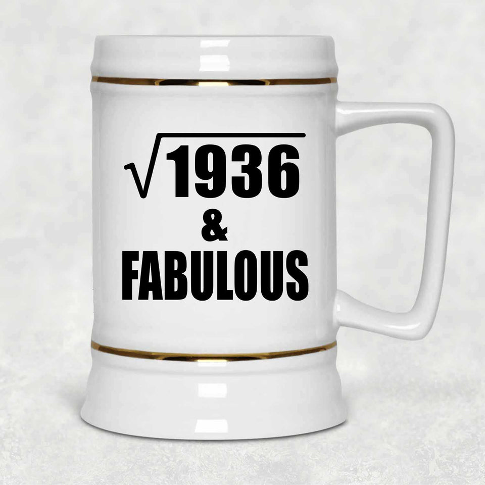 44th Birthday Square Root of 1936 & Fabulous - Beer Stein