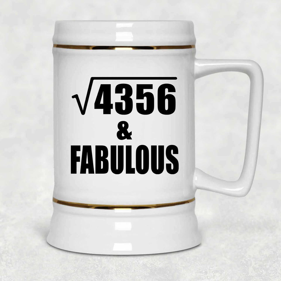 66th Birthday Square Root of 4356 & Fabulous - Beer Stein