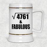69th Birthday Square Root of 4761 & Fabulous - Beer Stein