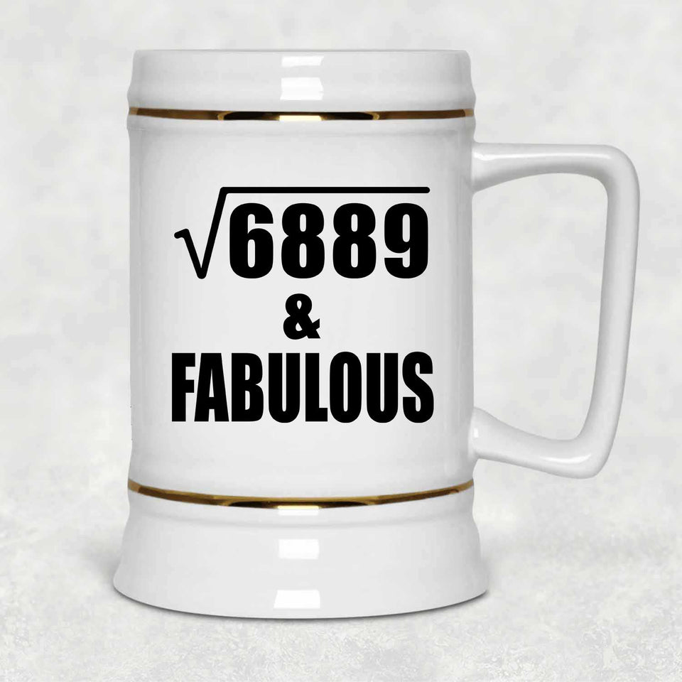 83rd Birthday Square Root of 6889 & Fabulous - Beer Stein