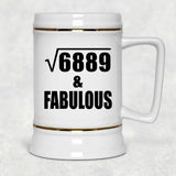 83rd Birthday Square Root of 6889 & Fabulous - Beer Stein
