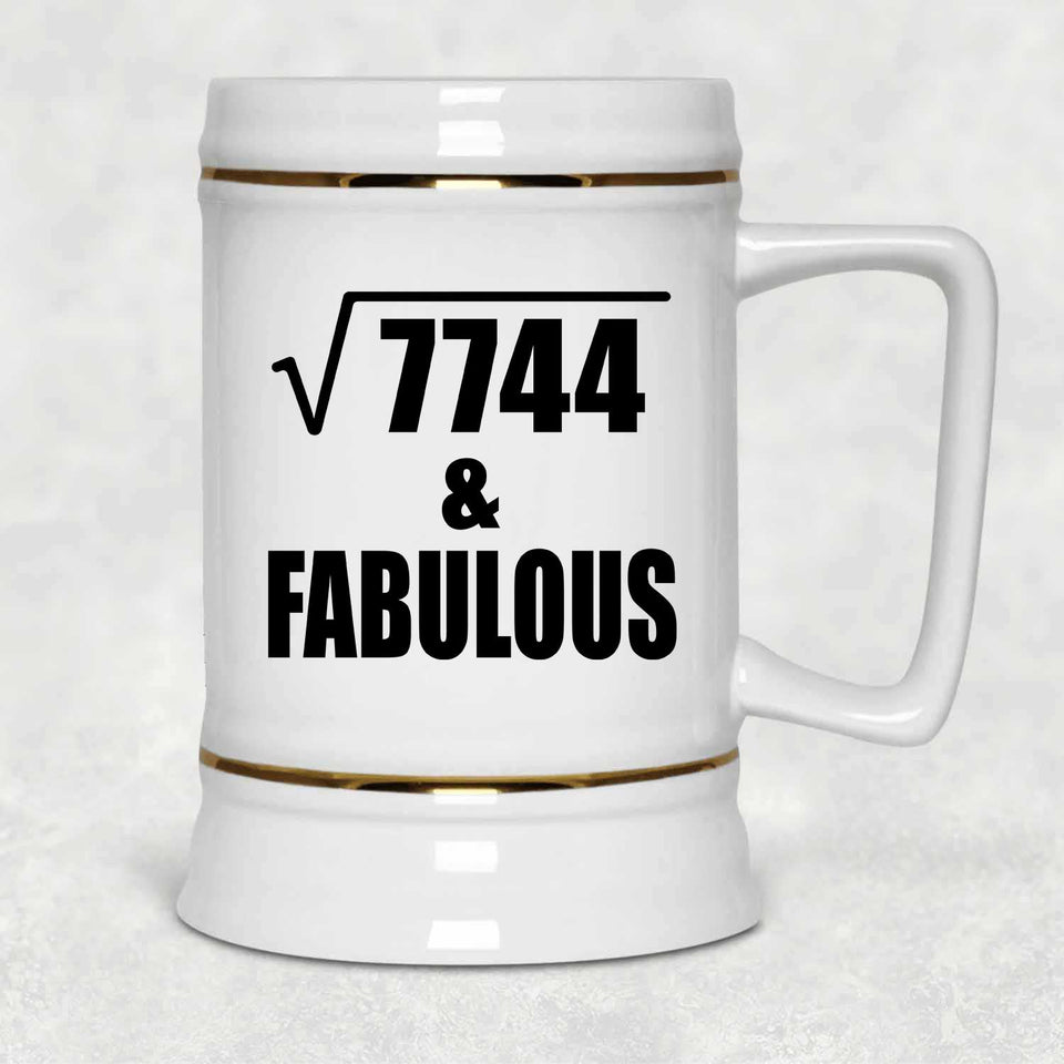 88th Birthday Square Root of 7744 & Fabulous - Beer Stein