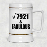89th Birthday Square Root of 7921 & Fabulous - Beer Stein