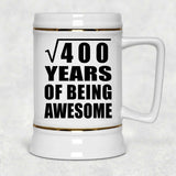 20th Birthday Square Root of 400 Years of Being Awesome - Beer Stein