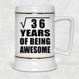 6th Birthday Square Root of 36 Years of Being Awesome - Beer Stein