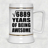 83rd Birthday Square Root of 6889 Years of Being Awesome - Beer Stein