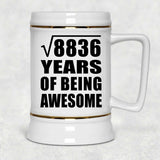94th Birthday Square Root of 8836 Years of Being Awesome - Beer Stein