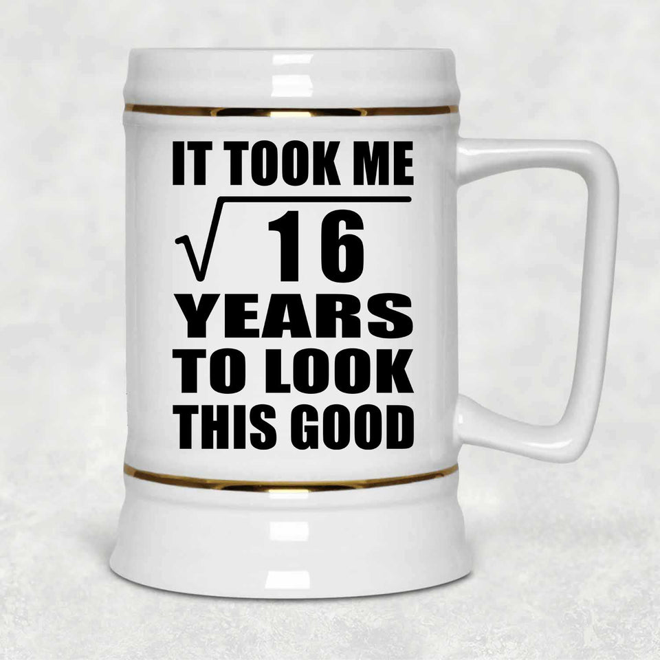 4th Birthday Took Square Root of 16 Years To Look Good - Beer Stein