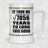 84th Birthday Took Square Root of 7056 Years To Look Good - Beer Stein