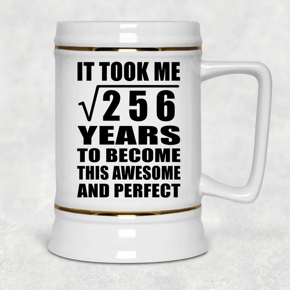 16th Birthday Took Square Root of 256 Years To Awesome - Beer Stein
