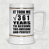 19th Birthday Took Square Root of 361 Years To Awesome - Beer Stein