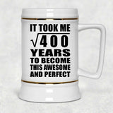 20th Birthday Took Square Root of 400 Years To Awesome - Beer Stein