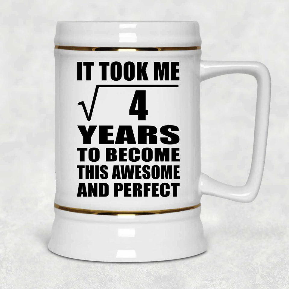 2nd Birthday Took Square Root of 4 Years To Awesome - Beer Stein