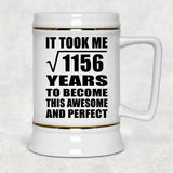 34th Birthday Took Square Root of 1156 Years To Awesome - Beer Stein
