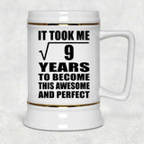3rd Birthday Took Square Root of 9 Years To Awesome - Beer Stein