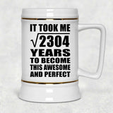 48th Birthday Took Square Root of 2304 Years To Awesome - Beer Stein