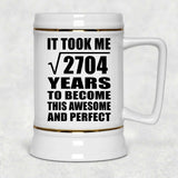 52nd Birthday Took Square Root of 2704 Years To Awesome - Beer Stein