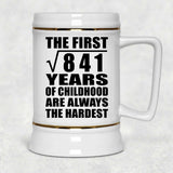 29th Birthday Square Root of 841 Years of Childhood - Beer Stein
