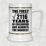 46th Birthday Square Root of 2116 Years of Childhood - Beer Stein