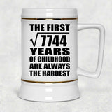 88th Birthday Square Root of 7744 Years of Childhood - Beer Stein