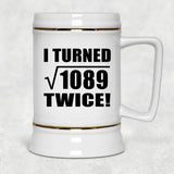 66th Birthday I Turned Square Root of 1089 Twice - Beer Stein