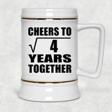 2nd Anniversary Cheers To Square Root of 4 Years Together - Beer Stein