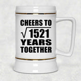 39th Anniversary Cheers To Square Root of 1521 Years Together - Beer Stein
