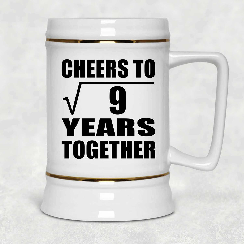 3rd Anniversary Cheers To Square Root of 9 Years Together - Beer Stein