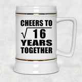 4th Anniversary Cheers To Square Root of 16 Years Together - Beer Stein