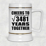 59th Anniversary Cheers To Square Root of 3481 Years Together - Beer Stein