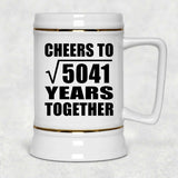 71st Anniversary Cheers To Square Root of 5041 Years Together - Beer Stein