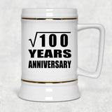 10th Anniversary Square Root of 100 Years Anniversary - Beer Stein