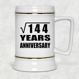 12th Anniversary Square Root of 144 Years Anniversary - Beer Stein