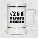 16th Anniversary Square Root of 256 Years Anniversary - Beer Stein