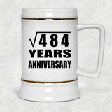 22nd Anniversary Square Root of 484 Years Anniversary - Beer Stein